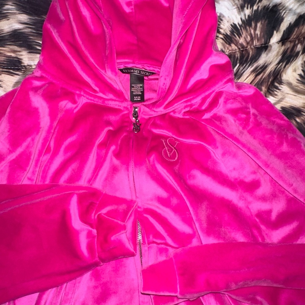 Victoria's Secret Fuchsia Velour Jacket
